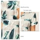 thumbnail image 5 of Women Short Sleeves Pajamas Set Turn Down Collar Beautiful Print Two Piece Top Shorts Sleepwear White Banana L, 5 of 6