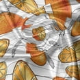 thumbnail image 4 of Ambesonne Tangerine Valance Pack of 2, Sketch Lines and Oranges, 42"X18", Grey Dark Orange, 4 of 5