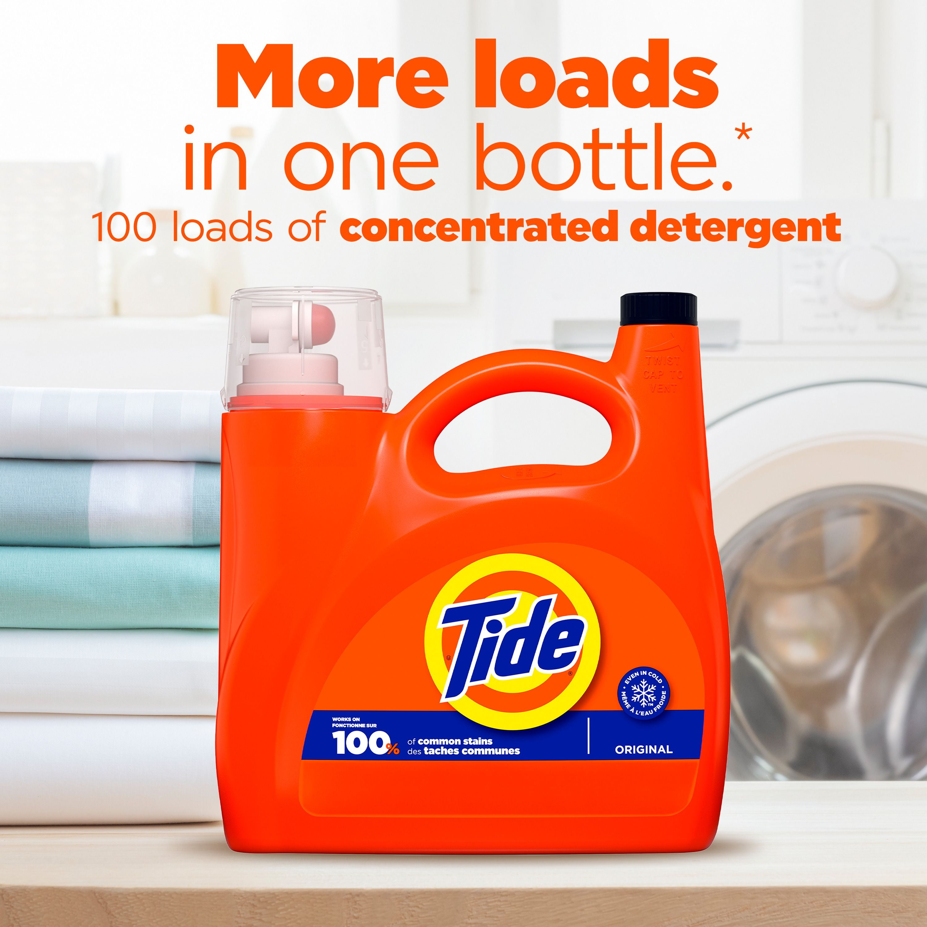 Tide Liquid Laundry Detergent, Original Scent, 3.9L