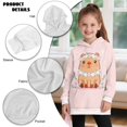 thumbnail image 6 of Psesaysky Girls Capybara Flower Cute Print Hoodie Toddler Oversized Hooded Sweatshirt Cute Graphic Casual Pullover Tops with Pockets for 7-8 Years, 6 of 7