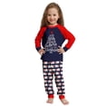 thumbnail image 3 of Matching Family Pajamas Sets Christmas PJ's Letter Plaid Printed Long Sleeve Tee and Bottom Loungewear or One-Piece Jumpsuit, 3 of 9