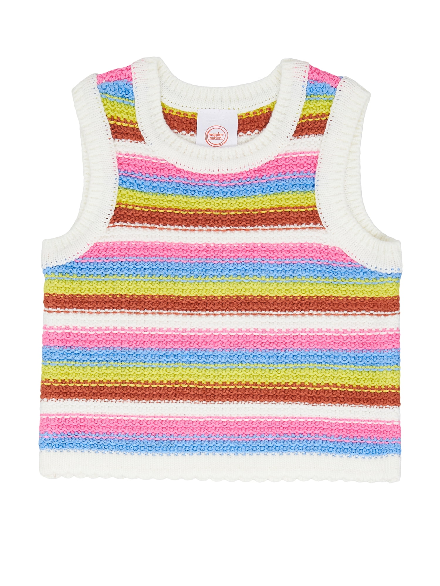 Wonder Nation Toddler Girl Crochet Tank and Short Set, Sizes 12M-5T