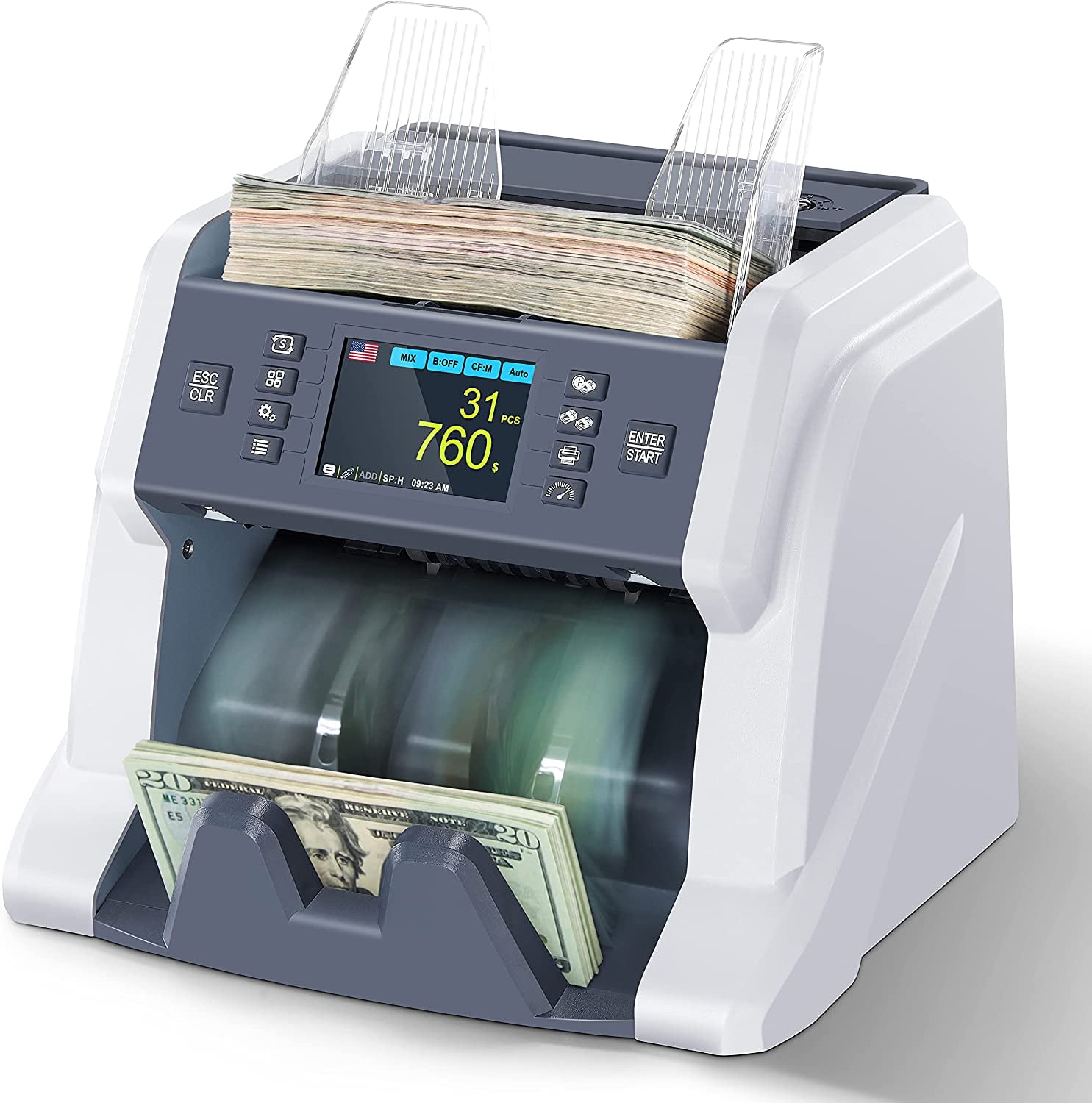 Fast Detects UV MG Mixed Denomination Bill Counter by Carnation Works Worldwide IR MT User-Friendly Money Counter Machine