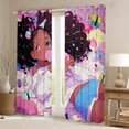 thumbnail image 2 of American African Curtains Cute Black Curtains & Drapes Cartoon Butterfly 30%-50% Blackout Curtains Girly Pink Living Room Curtains, Cartoon Style Window Treatments Room Decoration, 2 of 6
