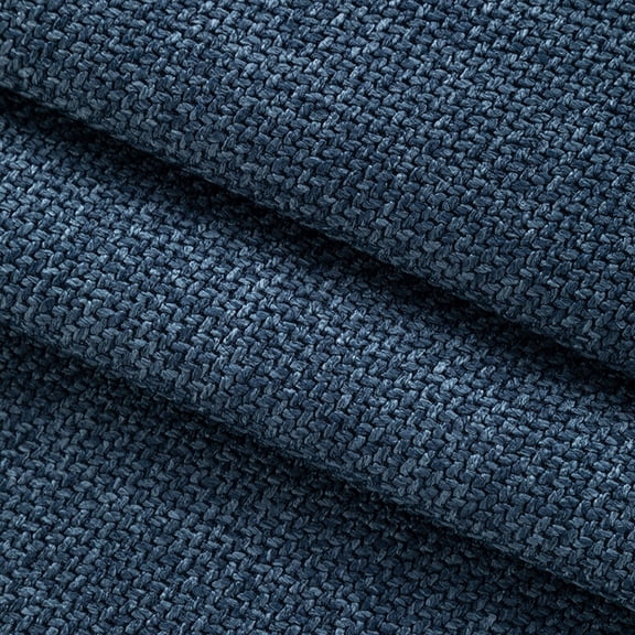 XmhyTop-A Thick Linen Type Upholstery Fabric Coarse Textured Weave Polyester Blend for Sofa Chair Couch Restoration,1 Yard,Drak Blue