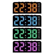 Digital Wall Clock with Light Color Changing Temperature Display