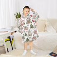 thumbnail image 6 of FORMRS Wearable Blanket Hoodie with Sleeves for Kids Cozy Flannel Sweatshirt, Green Nordic Christmas, 6 of 7