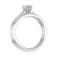 thumbnail image 2 of 1/2 Carat Round Diamond Bridal Ring Set in 14K White Gold (Ring Size 6.5), 2 of 5
