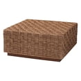 thumbnail image 1 of Pemberly Row Natural Seagrass and Acacia Wood Square Coffee Table, 1 of 9