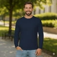 thumbnail image 5 of INGEAR Men's Ultra Soft Casual Base Layer Long Sleeve T-Shirt - Crewneck, Lightweight Polyblend Jersey, 5 of 7