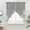 Light Gray White, variant on White Dandelion Swag Valances for Windows, Kitchen Window Curtains Over Sink, Spring Flowers Botanical Vintage Black Window Treatment Curtains for Living Room/Bedroom Curtains 2 Panel Sets 36"x45"