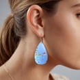 thumbnail image 6 of Power Hot Air Balloon Acrylic Teardrop Ear Rings For Women Dangling Party Holiday, 6 of 7