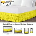 thumbnail image 4 of SGI Bedding 09 Inch Multi Ruffled Bed Skirt | Microfiber Bed Skirt | Fade Resistant, Wrinkle Free, Anti-static, Decorative, Extra Storage Space, Clutter-Free | Full, Yellow, 4 of 8
