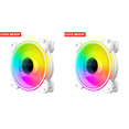 thumbnail image 1 of Ventilador Refrigeración 12cm 4 Pines PWM 5V 3 ARGB Aura Sync Color Blanco, 1 of 9