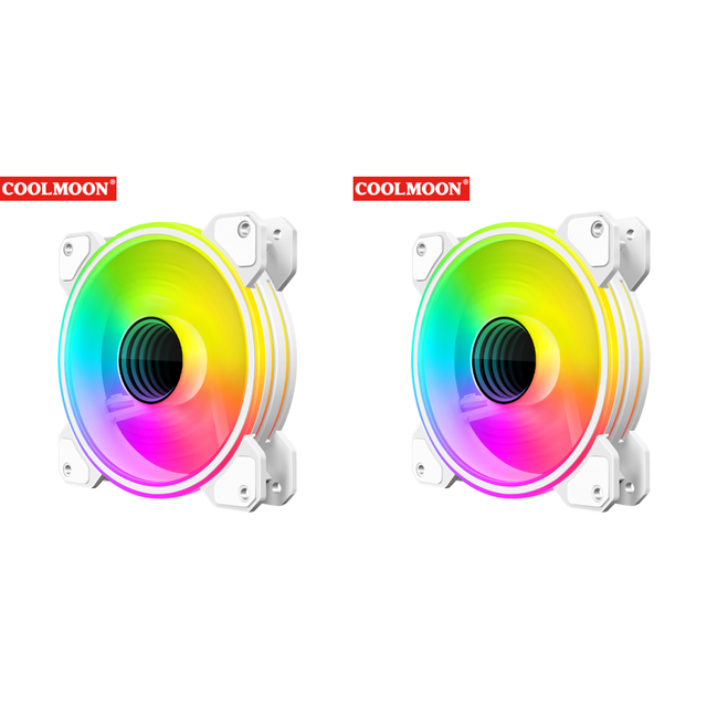 Ventilador Refrigeración 12cm 4 Pines PWM 5V 3 ARGB Aura Sync Color Blanco