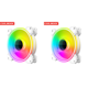 thumbnail image 3 of 12cm Silent 4Pin PWM 5V 3Pin ARGB Aura Sync Case Cooling Fan White, 3 of 8