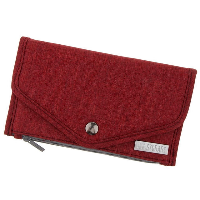 Ctera de mujer, dinero plegable, de crédito, soporte pa teléfono, monedero rojo Sunnimix Billetera larga para mujer