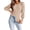 Beige, variant on Long Puff Sleeve Sweaters for Women Fall Winter Crewneck Knit Ribbed Bodysuit Pullover Tops
