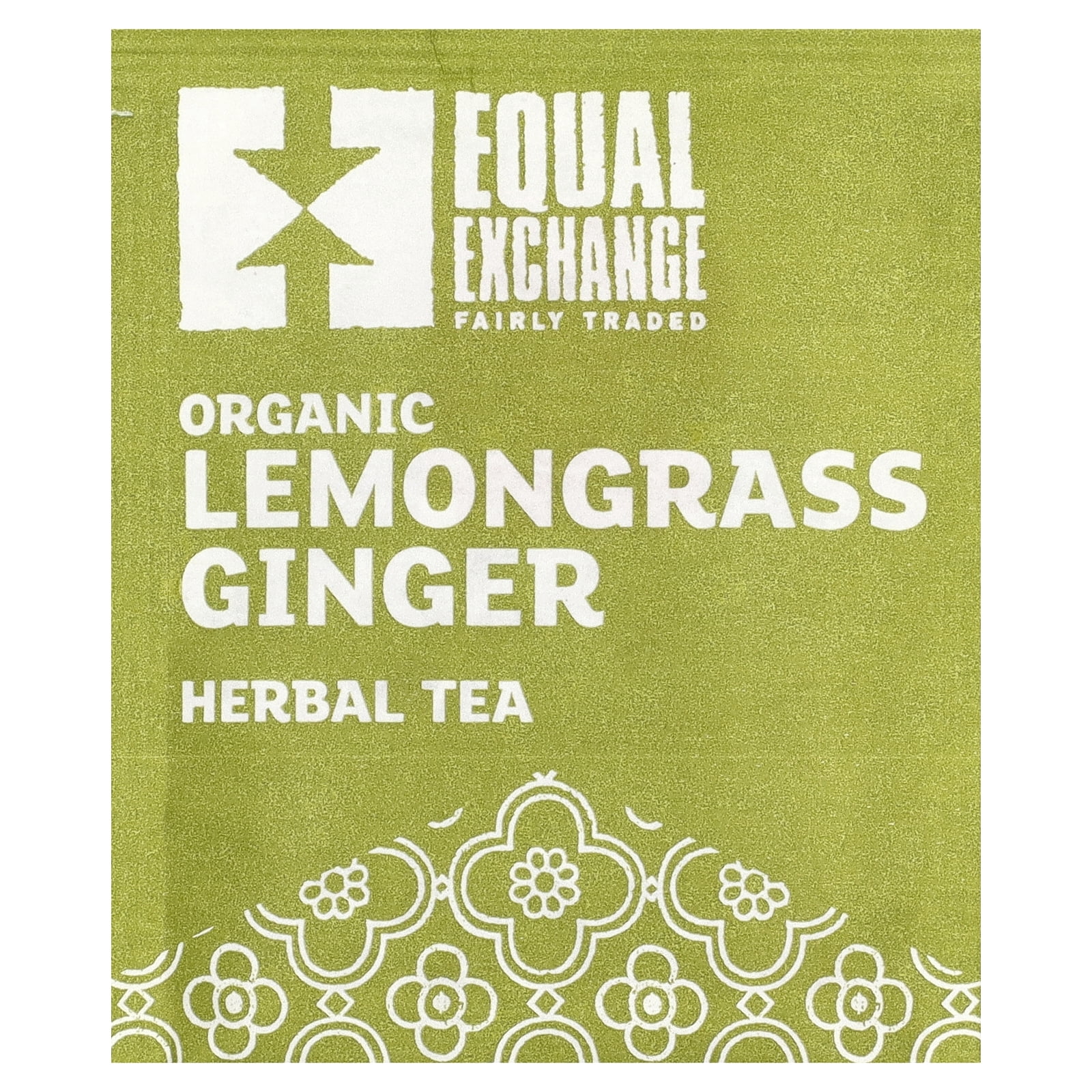 Equal Exchange Organic Lemongrass Ginger, Herbal Tea, Caffeine-Free, 20 Tea Bags, 1.05 oz (30 g)