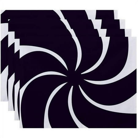 

Simply Daisy 18 x 14 Whirl of the Season Holiday Geometric Print Placemats Set of 4