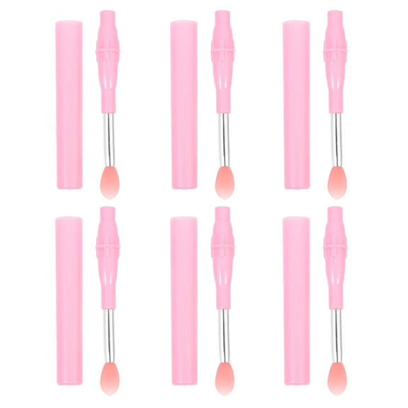 RAGUPEL 6pcs Lip Brush Silicone Lip Applicator Lip Gloss Brush Lipstick Brushes