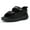 Black, variant on FitVille Wide Open Toe Sandals for Men Summer Diabetic Shoes for Men with Arch Support, Black, 10 Wide