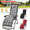thumbnail image 3 of TeqHome 71x22x4in Chaise Lounger Cushion Recliner for Patio Furniture, Deck Chair Cushion for Outdoor Indoor Home Office Grey, 3 of 12