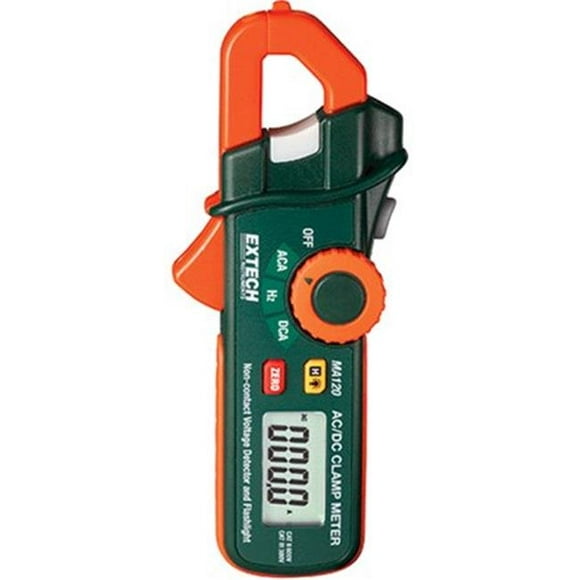 Extech Instruments EXT-MA-120 200A AC & DC Mini Clamp Meter & Voltage Detector with Flashlight