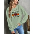 thumbnail image 2 of Anbech Thankful Grateful Blessed Sweatshirt for Women Pumpkin Shirt Graphic Long Sleeve Pullover Christmas Ladies Top, 2 of 7