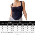 thumbnail image 3 of Chaleco Novedad de primavera y verano 2023, chaleco de cuello cuadrado Irregular con tirantes para mujer, Tops cortos con ombligo envuelto para mujer Cgtredaw Para estrenar, 3 of 5