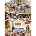 thumbnail image 5 of Puerto Rico Table Cloth, Vintage Boho Style Door Gates Waterproof Tablecloth for Rectangle Tables, Reusable Washable Fabric Table Cover for Restaurant Kitchen Dining Tables 60"x102", 5 of 6