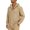 Khaki, variant on Hoodies Men Linen Hoodie With Button Front Casual Long Sleeve Summer Pullover