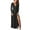 Black, variant on Women Summer Deep V Neck Short Sleeve Dresses Slit Elegant Wedding Guest Formal Evening Maxi Long Dress