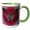 Green/White, variant on 3drose, Pretty Ruby Red Butterfly on a Houndstooth Background, 11oz Two-tone Red Mug