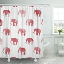 Libin Alabama Red Elephant Large Shower Curtain 60x72 inch