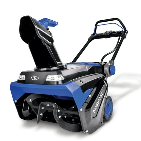 Snow Joe - 24V Single Stage Cordless Brushless Electric Snow Blower (4x12.0 Ah Batteries and 2 Chargers) - Black and Blue