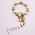 thumbnail image 4 of YYKihy Silicone Beaded Bracelet Wrist Keychain Hanging Ornament European PU Tassel Hand Chain & Key Ring Womens Key, 4 of 9