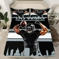 thumbnail image 2 of American Football Sheets Sports Bed Sheets Football Game Themed Sheet Set Teen Ball Game Decor Fitted Sheet Rugby Sports Game Flat Sheet Twin, 2 of 6