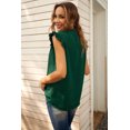 thumbnail image 1 of ABPHQTO Camiseta sin mangas verde con volantes de mujer, 1 of 5