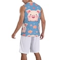 thumbnail image 2 of Sikiie Cute Pig Flowers Basketball Jersey Reversible Men's Mesh Athletic Sports Shirts Training Practice S-4XLSmall, 2 of 6