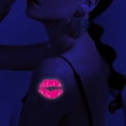 thumbnail image 4 of 12 hojas de maquillaje temporal de neón que brillan en la oscuridad, luz negra UV para suministros de fiesta para mujeres, 4 of 5