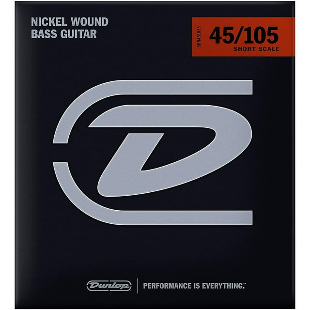 Dunlop Nickel Wound, Short Scale.045.105, 4 Set Bass Guitar Strings (DBN45105S)