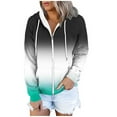 thumbnail image 1 of Sudadera con capucha de manga larga para mujer, informal, con capucha, para exteriores y chaquetas, a la moda, con estampado, de manga larga, con bolsillos, 1 of 4