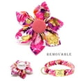 thumbnail image 3 of Beirui Nylon Flower Dog Collar Custom Personalized Pet Name Tag Free Engraved S-L, 3 of 12