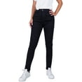 thumbnail image 2 of BodiLover, Women's, High Waist Ripped Five Pockets Boyfriend Skinny Jeans, Black, 1, 2 of 3
