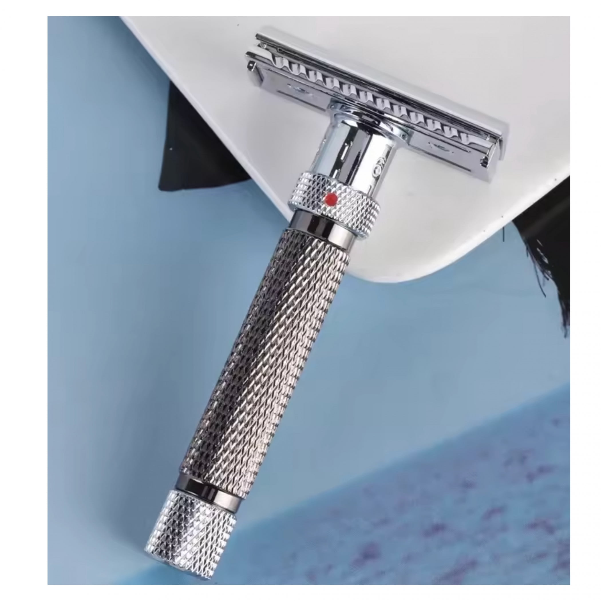 Yaqi Gunmetal  and  Chrome Adjustable Final Cut Safety Razor