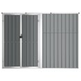 thumbnail image 2 of vidaXL Garden Tool Shed Grey 225x89x161 cm Galvanised Steel, 2 of 4