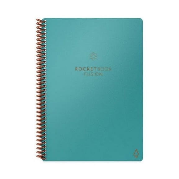 Fusion Smart Notebook, Seven Assorted Page Formats, Teal Cover, 8.8 x 6, 21 Sheets | Bundle of 5 Each