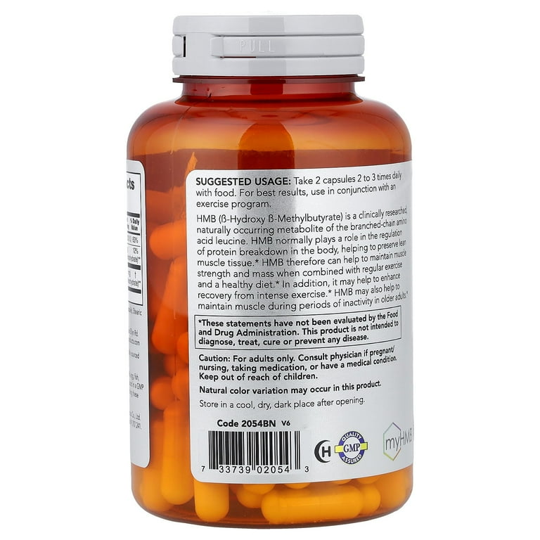 NOW, HMB 500 mg, 120 Veg Capsules, Vegan Recovery Supplement