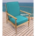 thumbnail image 2 of Jordan Manufacturing 45" x 22" McHusk Lagoon Aqua Crosshatch Rectangular Outdoor Deep Seat Chair Cushion Set with Ties and Welt, 2 of 12